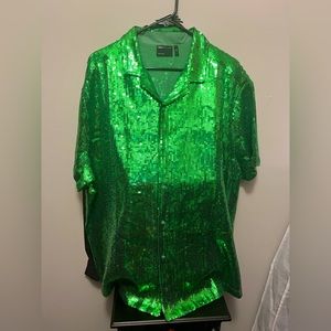 ASOS men’s sequin shirt 2xl